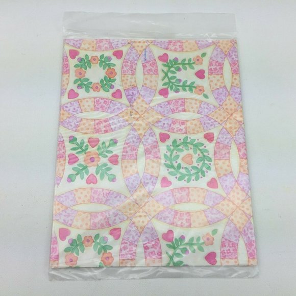 Double Wedding Ring Quilt Printed Gift Wrapping Paper Party Present 24" x 30" - Picture 2 of 5